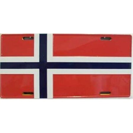 Norway Flag Metal Novelty License Plate Tag LP-501
